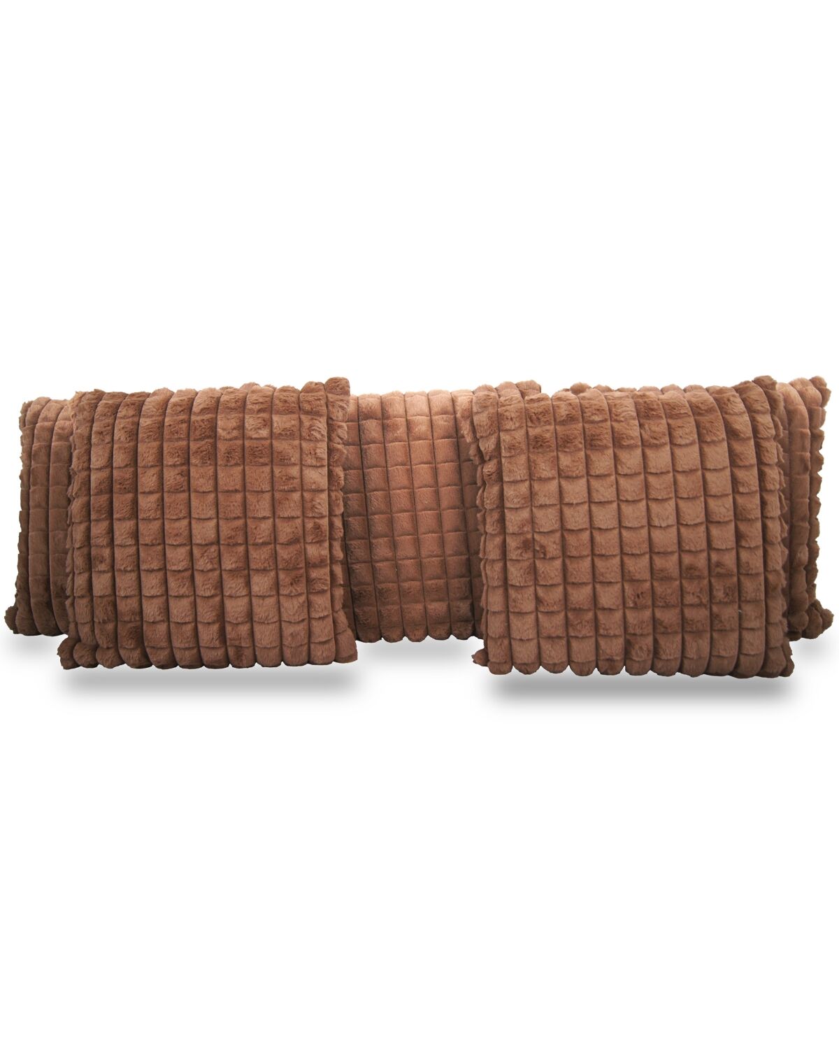 Brown fluffy Ultrasoft Cushion Covers 2