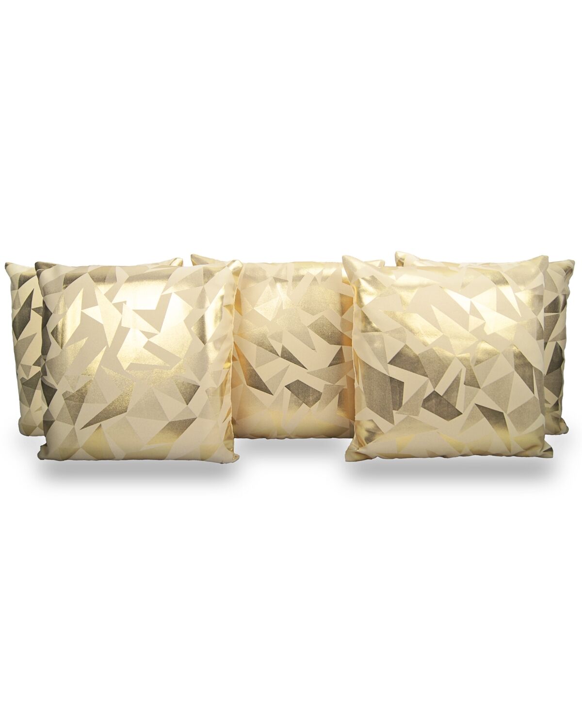 Funky Golden Design Cushion Covers 2(Glazed Cotton With selfprint)