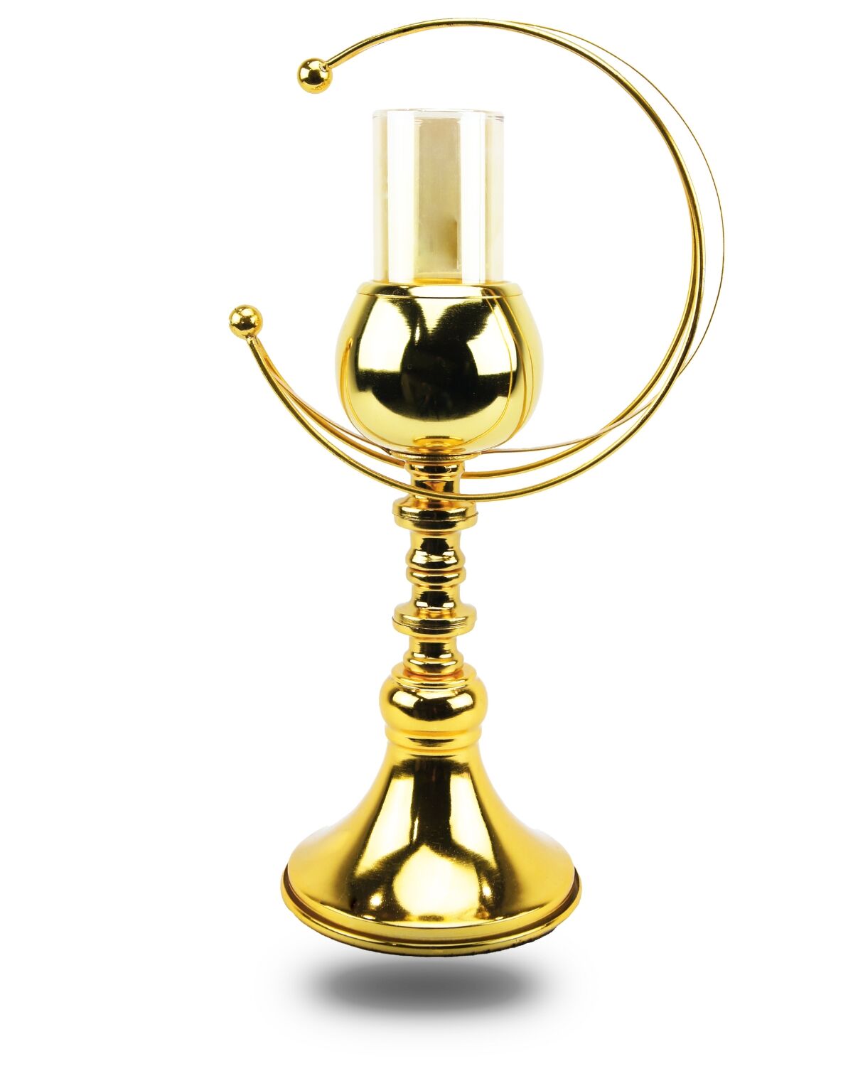 Golden Shape Moon Candle Stand 2